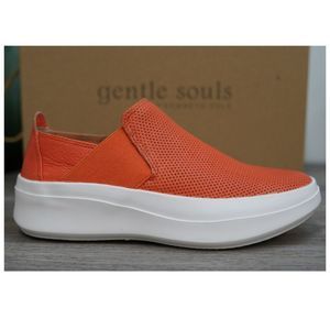 Gentle Souls by Kenneth Cole Women's Rosette 2 Slip-on Sneakers - Orange 8.5M